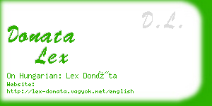 donata lex business card